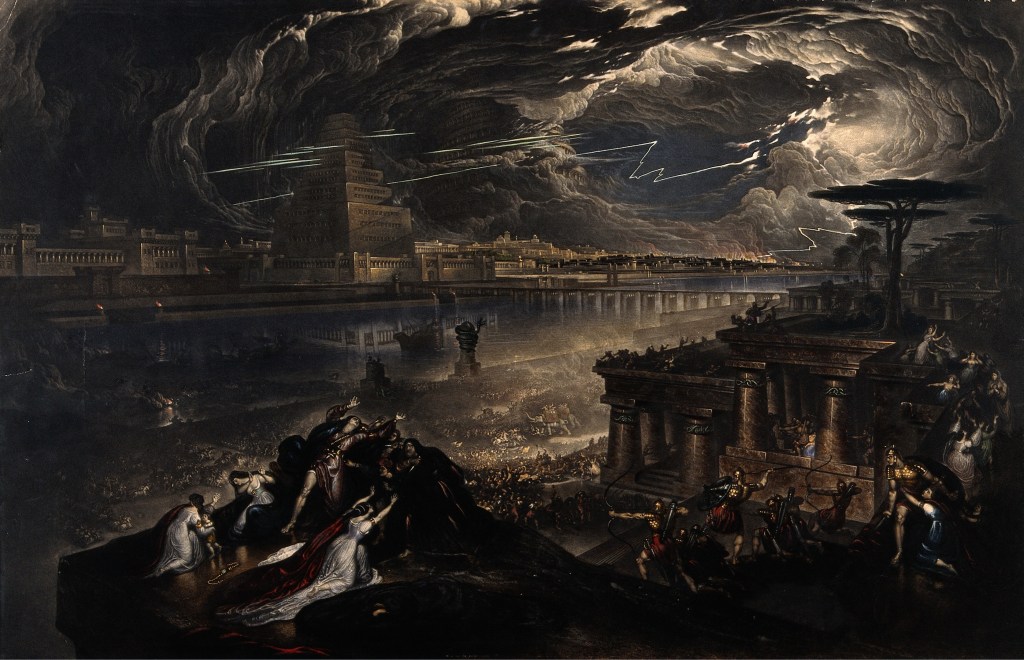 ('The Fall of Babylon; Cyrus the Great Defeating the Chaldean Army' by John Martin, 1831)